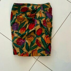 Rare Emanuel Ungaro Floral Skirt. Made in Italy. Size 8